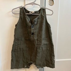 KYTE Baby Linen Sleeveless Romper